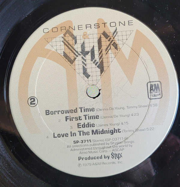 Styx - Cornerstone (Vinyl, LP, Album) Very Good (VG) / Very Good (VG)