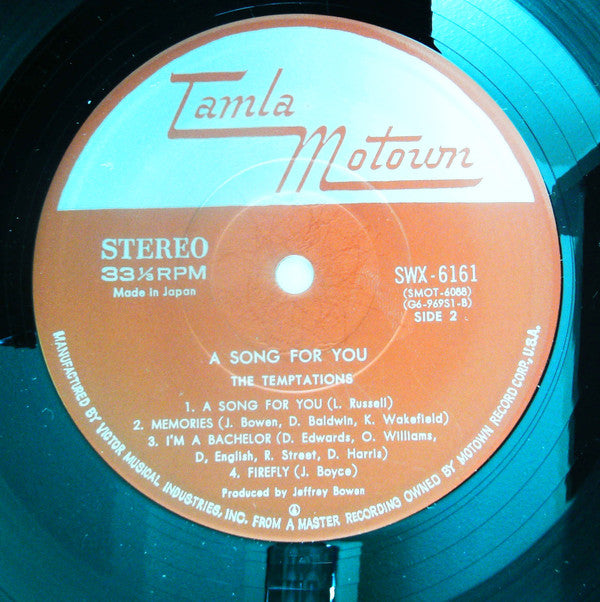 The Temptations - A Song For You (Vinyl, LP, Album)