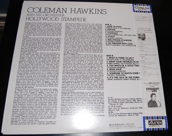 Coleman Hawkins And His Orchestra - Hollywood Stampede (Vinyl, LP, Compilation) Very Good Plus (VG+) / Very Good (VG)