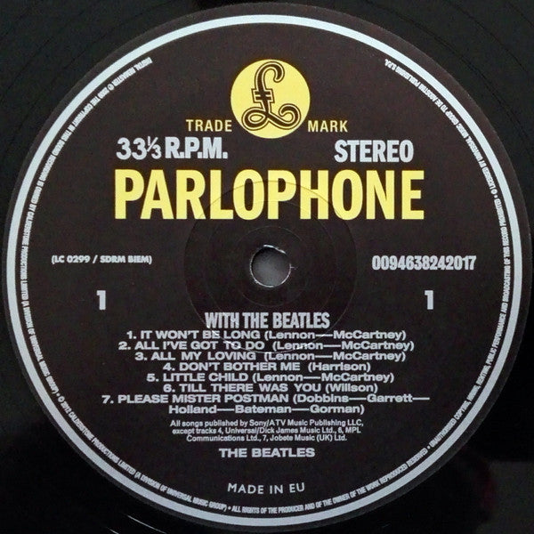 The Beatles - With The Beatles (Vinyl, LP, Album, Reissue, Remastered, Stereo) Very Good (VG) / Near Mint (NM or M-)