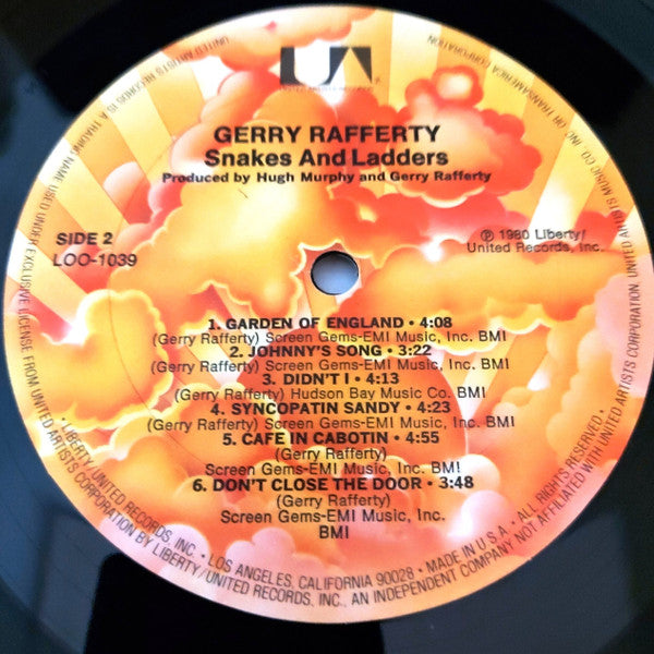 Gerry Rafferty - Snakes And Ladders (Vinyl, LP, Album) Very Good Plus (VG+) / Very Good (VG)