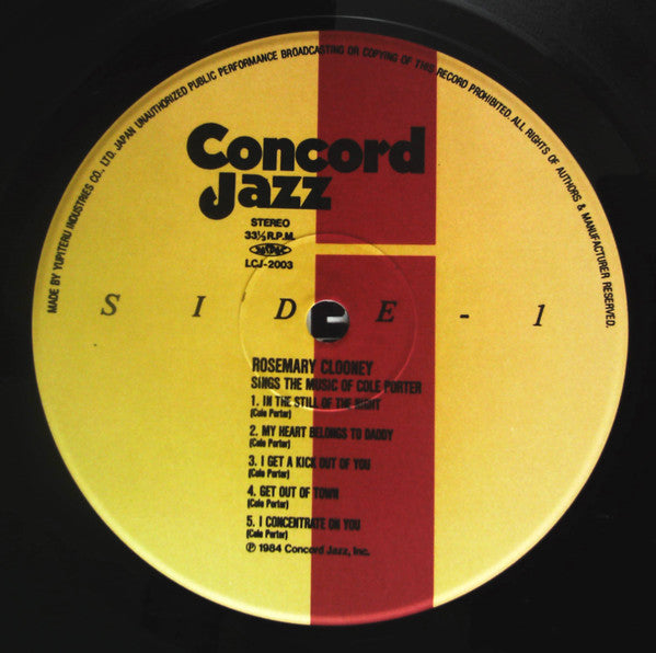 Rosemary Clooney - Rosemary Clooney Sings The Music Of Cole Porter (Vinyl, LP, Album, Reissue) Very Good Plus (VG+) / Very Good (VG)
