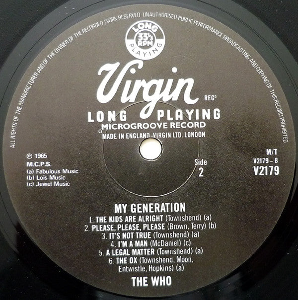 The Who - My Generation (Vinyl, LP, Album, Reissue, Mono) Near Mint (NM or M-) / Very Good Plus (VG+)