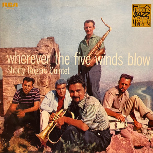 Shorty Rogers Quintet - Wherever The Five Winds Blow (Vinyl, LP, Album, Reissue, Mono) Very Good Plus (VG+) / Good Plus (G+)
