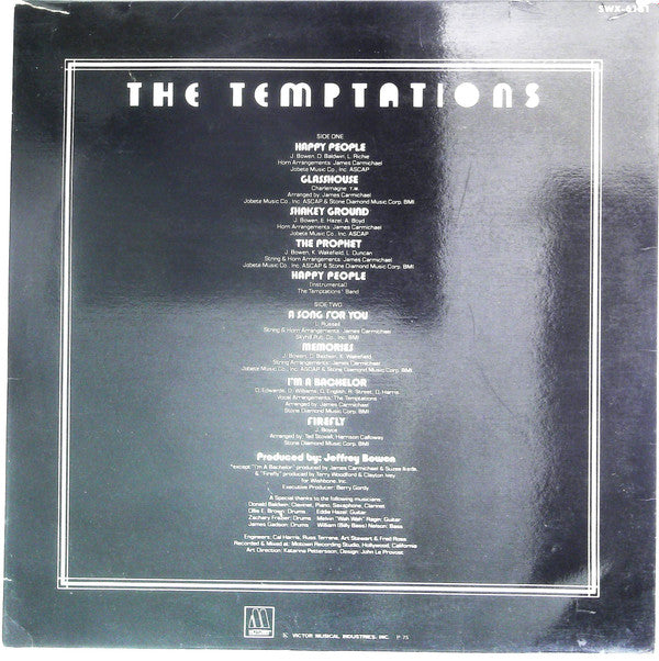 The Temptations - A Song For You (Vinyl, LP, Album) Very Good Plus (VG+) / Very Good Plus (VG+)
