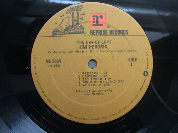 Jimi Hendrix - The Cry Of Love (Vinyl, LP, Album, Reissue) Very Good Plus (VG+) / Very Good (VG)