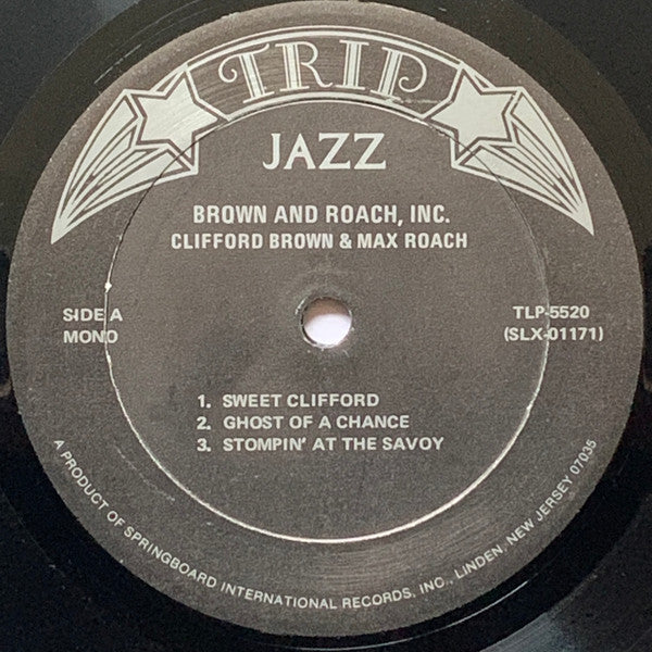 Clifford Brown And Max Roach - Brown & Roach Inc. - 1954 (Vinyl, LP, Album, Reissue, Repress, Mono) Very Good (VG) / Good (G)
