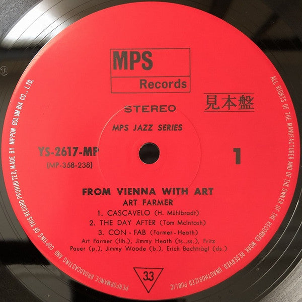 Art Farmer Quintet - From Vienna With Art (Vinyl, LP, Album, Promo) Very Good Plus (VG+) / Very Good Plus (VG+)