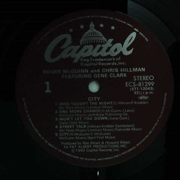 McGuinn, Clark & Hillman - City (Vinyl, LP, Album) Very Good (VG) / Good Plus (G+)