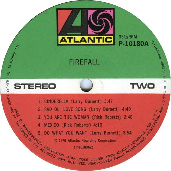 Firefall - Firefall (Vinyl, LP, Album, Stereo)