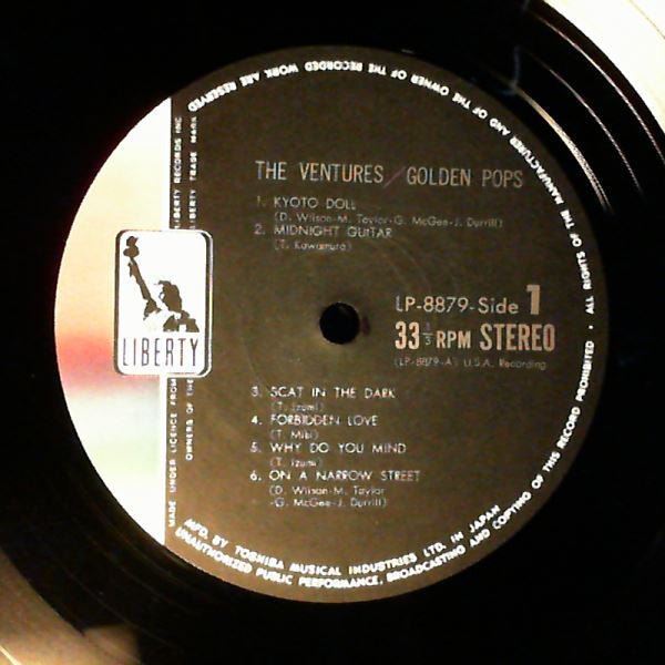 The Ventures - Golden Pops (Vinyl, LP, Album, Stereo) Very Good Plus (VG+) / Very Good (VG)