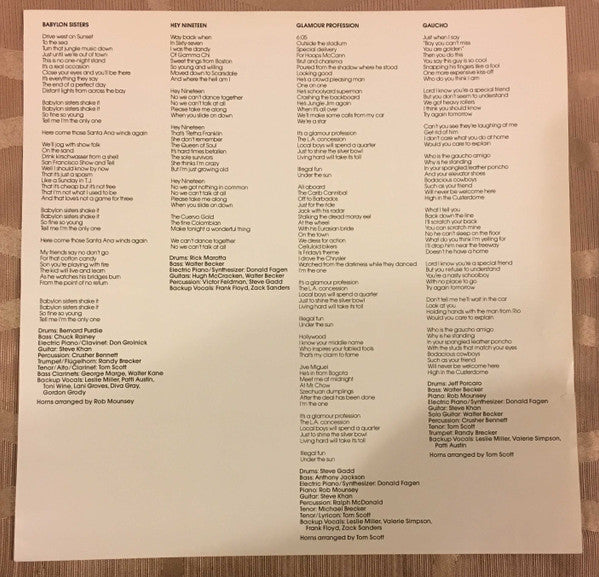 Steely Dan - Gaucho (Vinyl, LP, Album, Reissue) Very Good Plus (VG+) / Very Good (VG)