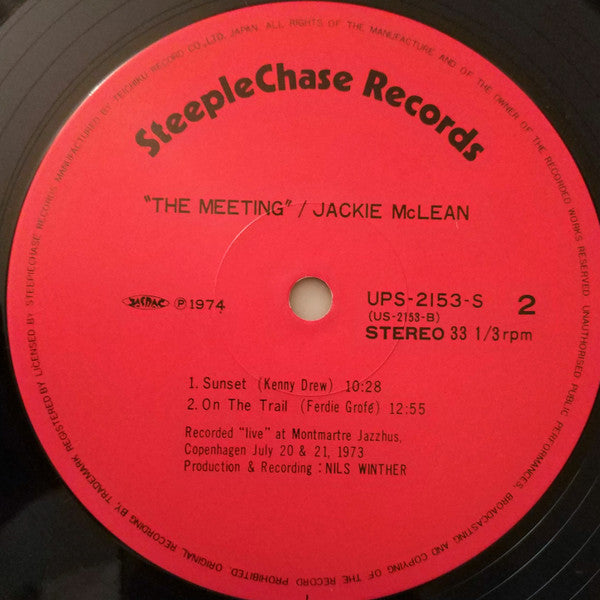 Jackie McLean - The Meeting Vol.1 (Vinyl, LP, Album, Stereo) Very Good Plus (VG+) / Very Good Plus (VG+)