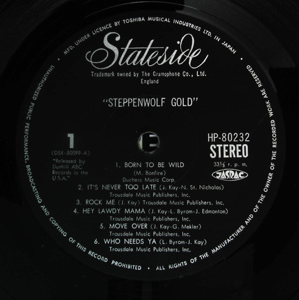 Steppenwolf - Steppenwolf Gold (Their Great Hits) (Vinyl, LP, Compilation) Very Good Plus (VG+) / Very Good (VG)