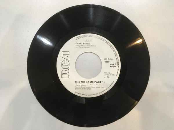 David Bowie - It's No Game (Part 1) = イッツ・ノー・ゲーム（パート１） / Fashion = ファッション (Vinyl, 7", 45 RPM, Single, Promo) Very Good Plus (VG+) / Very Good (VG)