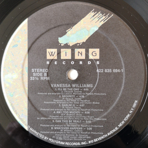 Vanessa Williams - The Right Stuff (Vinyl, LP, Album) Very Good (VG) / Very Good (VG)