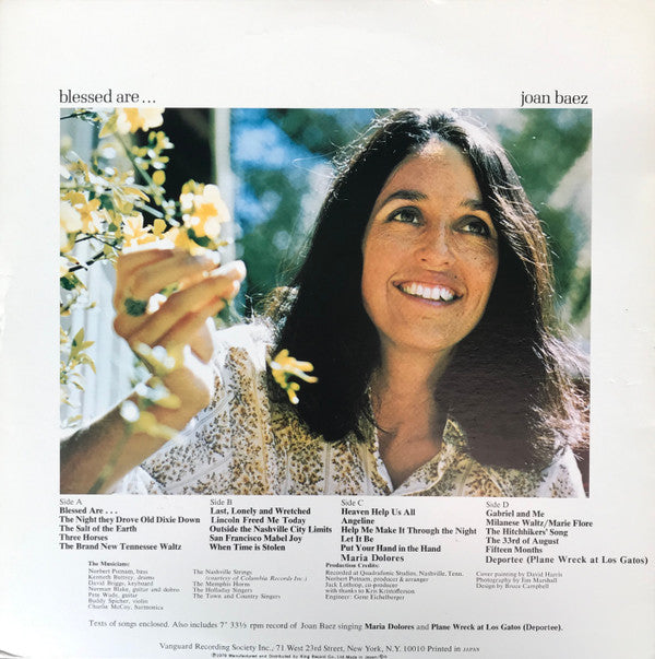 Joan Baez - Heart, Love, Prayers = Blessed Are... (2xVinyl, LP, Album, Stereo) Very Good Plus (VG+) / Very Good (VG)