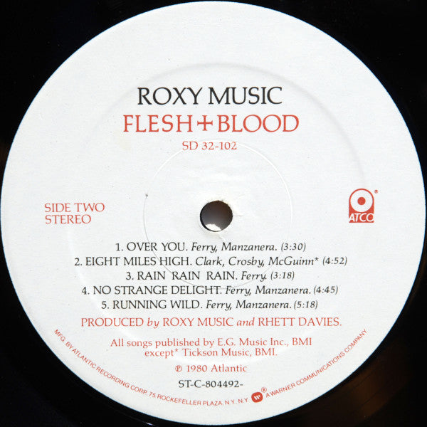 Roxy Music - Flesh + Blood (Vinyl, LP, Album, Stereo) Very Good Plus (VG+) / Good Plus (G+)