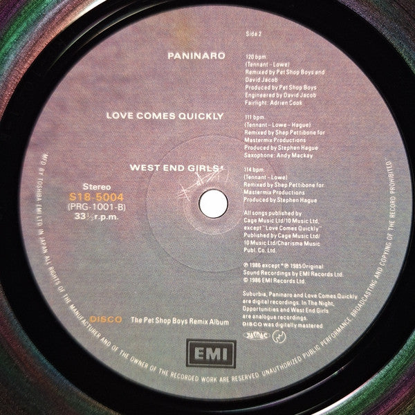Pet Shop Boys - Disco (Vinyl, LP, Compilation, Stereo)