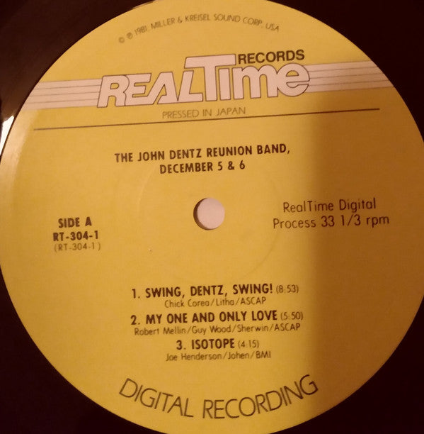 The John Dentz Reunion Band - December 5 & 6 (2xVinyl, LP) Very Good Plus (VG+) / Very Good (VG)