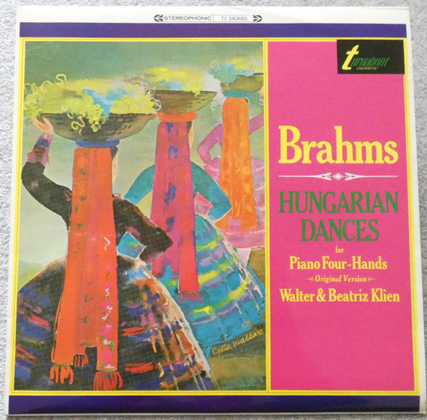 Beatriz Klien - Brahms Hungarian Dances For Piano Four-hands (Vinyl, LP, Stereo) Very Good (VG) / Very Good (VG)