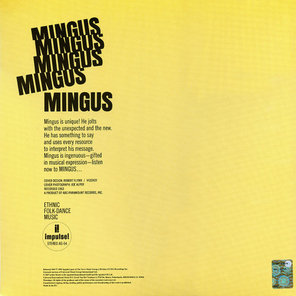Charles Mingus - Mingus Mingus Mingus Mingus Mingus (Vinyl, LP, Album, Reissue, Stereo) Very Good Plus (VG+) / Near Mint (NM or M-)
