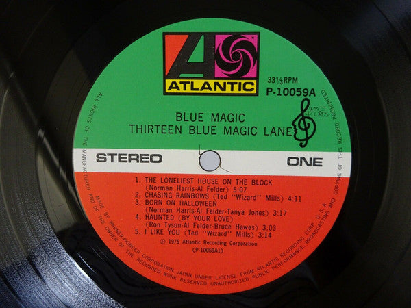 Blue Magic - Thirteen Blue Magic Lane (Vinyl, LP, Album, Stereo) Very Good Plus (VG+) / Good Plus (G+)