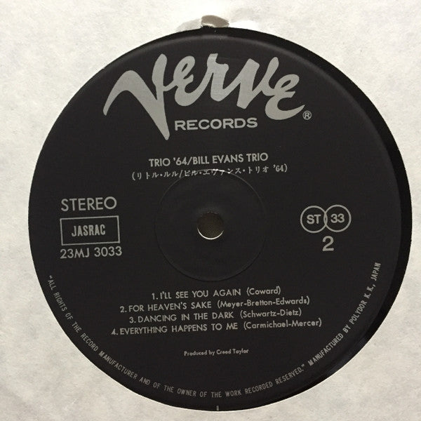 Bill Evans - Trio 64 (Vinyl, LP, Album, Reissue, Stereo) Very Good Plus (VG+) / Very Good Plus (VG+)
