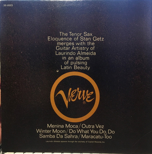 Stan Getz - Stan Getz With Guest Artist Laurindo Almeida (Vinyl, LP, Album, Stereo) Very Good Plus (VG+) / Good Plus (G+)