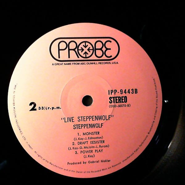 Steppenwolf - Live (2xVinyl, LP, Album, Reissue, Stereo) Very Good Plus (VG+) / Good Plus (G+)