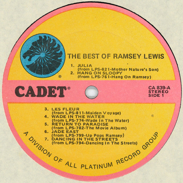Ramsey Lewis - The Best Of Ramsey Lewis (LP, Compilation, Reissue) - Very Good Plus (VG+) / Very Good (VG)