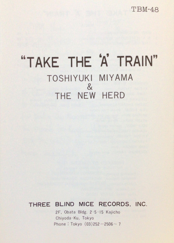 Toshiyuki Miyama & The New Herd - Take The "A" Train (Vinyl, LP, Al...