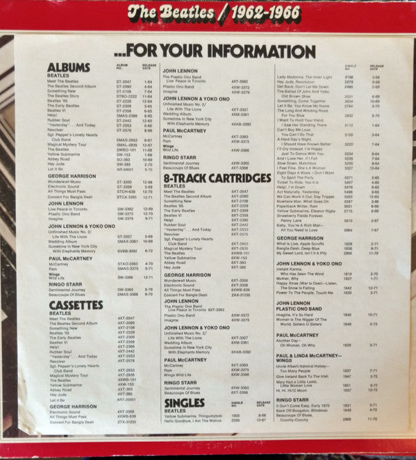 The Beatles - 1962-1966 (Vinyl, LP, Compilation)