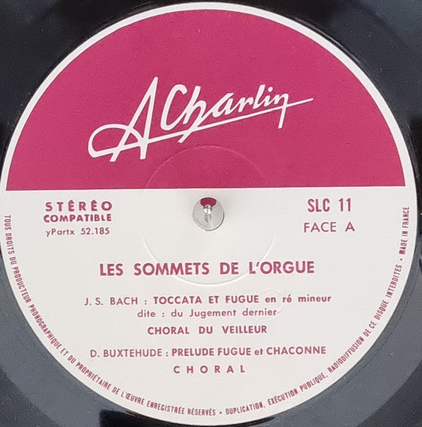 Johann Sebastian Bach - Les Sommets De L'Orgue (Vinyl, LP, Album, Reissue, Stereo) Very Good Plus (VG+) / Very Good (VG)