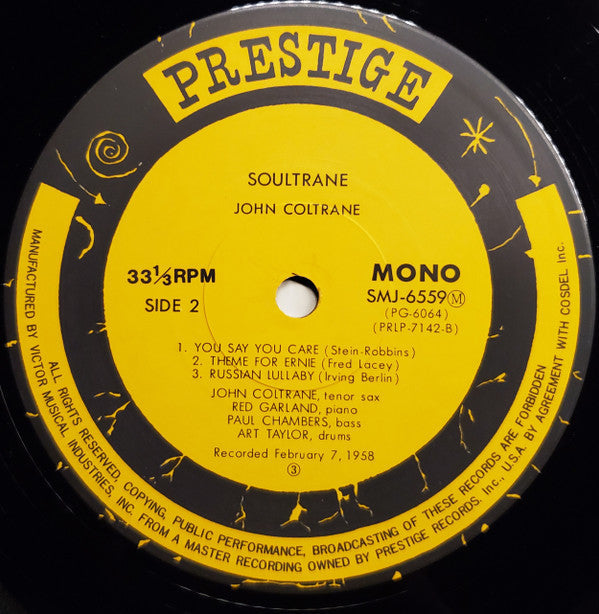 John Coltrane - Soultrane (Vinyl, LP, Album, Reissue, Mono) Very Good Plus (VG+) / Very Good Plus (VG+)