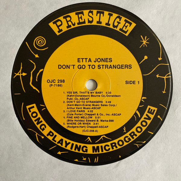 Etta Jones - Don't Go To Strangers (Vinyl, LP, Album, Reissue, Remastered, Stereo) Very Good (VG) / Very Good Plus (VG+)