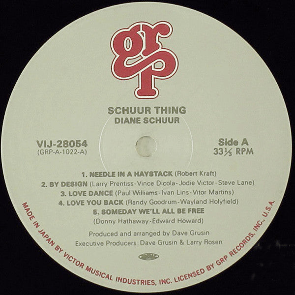 Diane Schuur - Schuur Thing (Vinyl, LP, Album) Very Good Plus (VG+) / Very Good Plus (VG+)