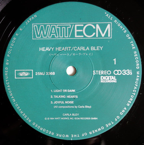 Carla Bley - Heavy Heart (Vinyl, LP, Album)