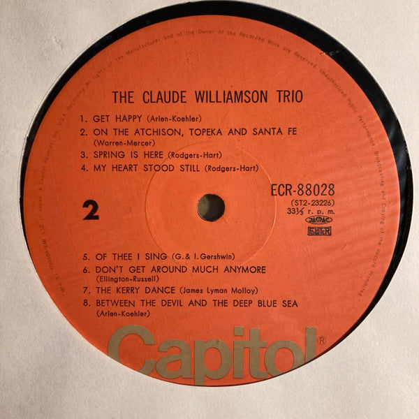 The Claude Williamson Trio - The Claude Williamson Trio (Vinyl, LP, Compilation, Stereo) Very Good Plus (VG+) / Very Good Plus (VG+)