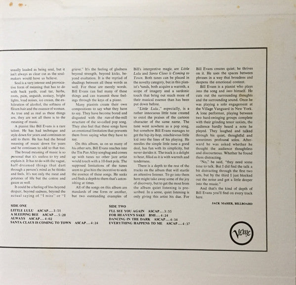 Bill Evans - Trio 64 (Vinyl, LP, Album, Reissue, Stereo) Very Good Plus (VG+) / Very Good Plus (VG+)