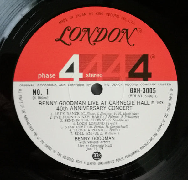 Benny Goodman - Live At Carnegie Hall 40th Anniversary Concert (Vin...