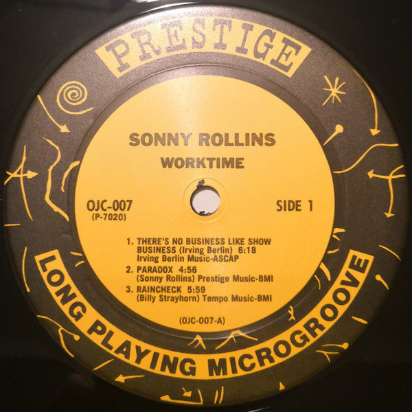 Sonny Rollins - Worktime (Vinyl, LP, Album, Reissue, Mono) Very Good (VG) / Very Good Plus (VG+)