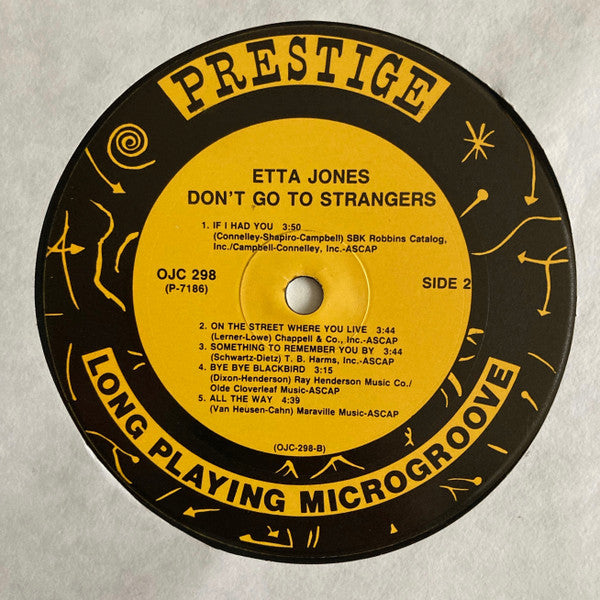 Etta Jones - Don't Go To Strangers (Vinyl, LP, Album, Reissue, Remastered, Stereo) Very Good (VG) / Very Good Plus (VG+)