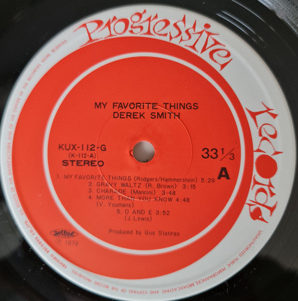 Derek Smith - My Favorite Things (Vinyl, LP, Album, Stereo) Very Good (VG) / Very Good Plus (VG+)