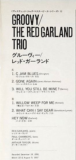 The Red Garland Trio - Groovy (Vinyl, LP, Album, Reissue, Mono)