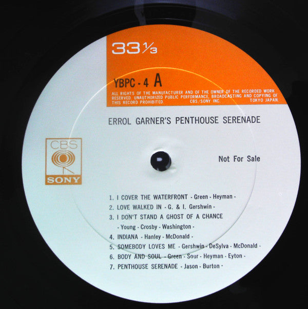 Erroll Garner - Plays -  Vol. 1 (Penthouse Serenade) (Vinyl, LP, Promo, Reissue) Near Mint (NM or M-) / Very Good (VG)