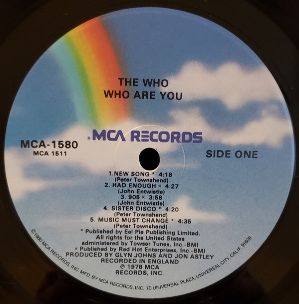 The Who - Who Are You (Vinyl, LP, Album, Reissue, Stereo) Very Good Plus (VG+) / Very Good Plus (VG+)