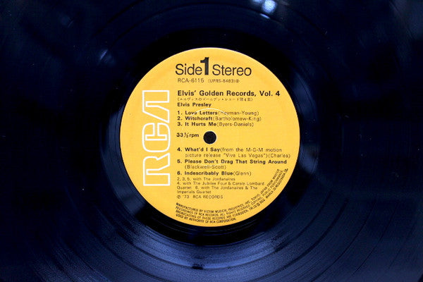 Elvis Presley - Elvis' Gold Records - Volume 4 (Vinyl, LP, Compilation, Reissue, Stereo) Very Good (VG) / Good Plus (G+)