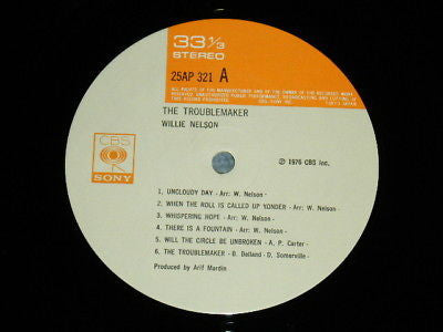 Willie Nelson - The Troublemaker (Vinyl, LP, Album) Very Good Plus (VG+) / Very Good Plus (VG+)