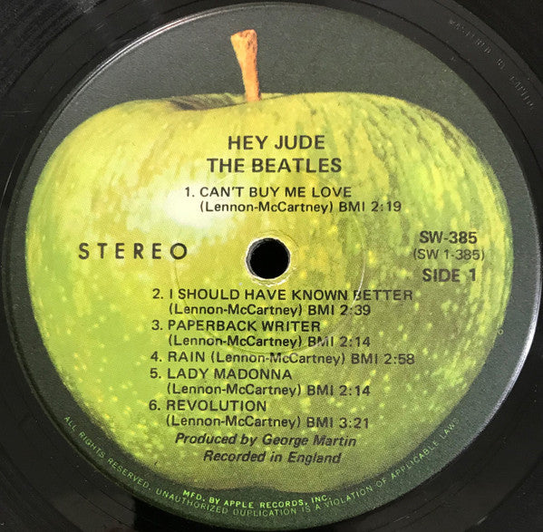 The Beatles - Hey Jude (Vinyl, LP, Compilation, Stereo) Very Good Plus (VG+) / Very Good Plus (VG+)